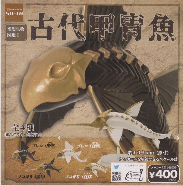 奇蹟 蛋 So Ta 轉蛋 空想生物圖鑑 古代甲冑魚全4種整套販售no 5869 動物 植物 轉蛋食玩 買動漫