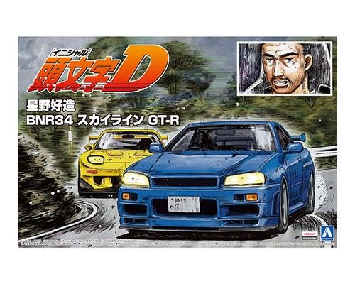 上士 現貨aoshima 青島1 24 頭文字d 9 星也好造bne34 日產skyline Gt R 1 24 汽車 賽車 買動漫